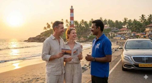 Travel Kovalam Beach with Indian Odyssey